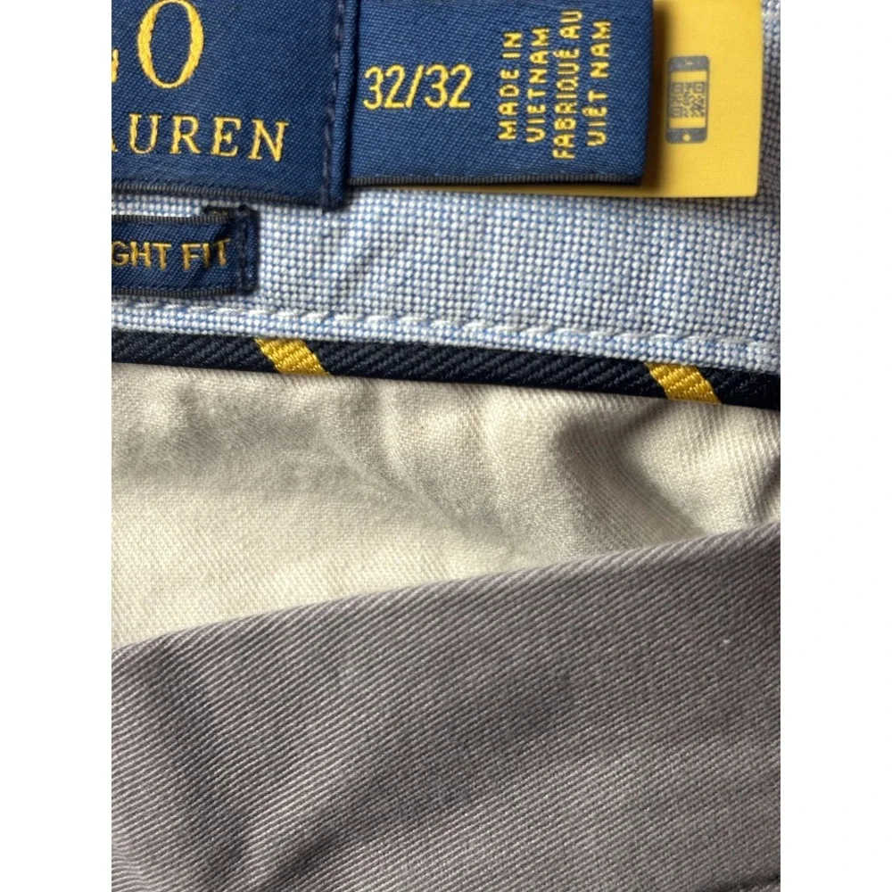Polo Ralph Lauren Pants Mens 32x31 Gray Stretch Straight Fit Polo Chino Casual